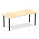 Impulse 1800mm Straight Table Maple Top Black Post Leg