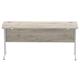 Impulse 1600 x 600mm Straight Desk Grey Oak Top Silver Cantilever Leg