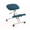 Kneeling Stool Silver Frame Kingfisher Colour Ref KCUP0327