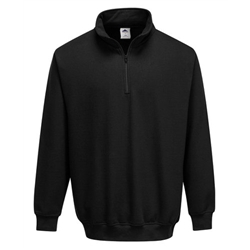 Portwest Sorrento Zip Neck Sweatshirt L Blk