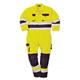 Portwest Nantes Hi Vis Contrast Work Coverall XL Yellow/Navy