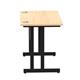 Impulse 1000 x 600mm Straight Desk Maple Top Black Cantilever Leg