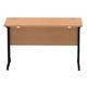 Impulse 1200 x 600mm Straight Desk Oak Top Black Cantilever Leg