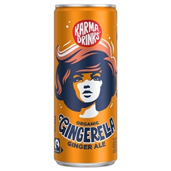KARMA DRINKS - CANS - GINGERELLA GINGER ALE - 24X250ML