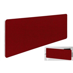 Impulse Plus Oblong 300/1200 Backdrop Screen Rounded Corners Burgundy Fabric Light Grey Edges