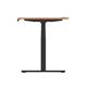 Air 1800 x 800mm Height Adjustable Desk Oak Top Cable Ports Black Leg