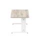 Impulse 1600 x 800mm Straight Desk Grey Oak Top White Cable Managed Leg
