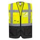 Portwest Warsaw Hi Vis Contrast Executive Vest L Yellow/Blk (Pack of 10)