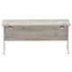 Impulse 1600 x 600mm Straight Desk Grey Oak Top Silver Cantilever Leg