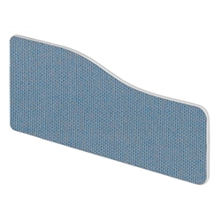 Impulse Plus Wave 400/600 Desktop Screen Rounded Corners Sky Blue Fabric Light Grey Edges