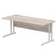 Impulse 1800 x 800mm Straight Desk Grey Oak Top Silver Cantilever Leg
