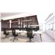 Oslo 1200mm B2B 2 Person Desk White Top Natural Wood Edge White Frame
