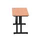 Impulse 1400 x 600mm Straight Desk Beech Top Black Cantilever Leg