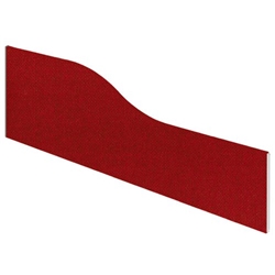 Impulse Plus Wave 450/1500 Desktop Screen Burgundy Fabric Light Grey Edges