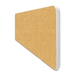 Impulse Plus Oblong 400/600 Desktop Screen Rounded Corners Beige Fabric Light Grey Edges