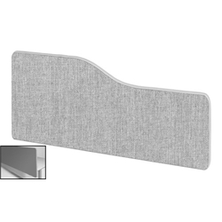 Impulse Plus Wave 400/1000 Backdrop Screen Rounded Corners Light Grey Fabric Light Grey Edges