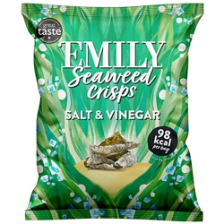 EMILY - SEAWEED CRISPS - SALT & VINEGAR - 12X18G