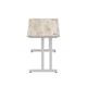 Impulse 1600 x 600mm Straight Desk Grey Oak Top Silver Cantilever Leg