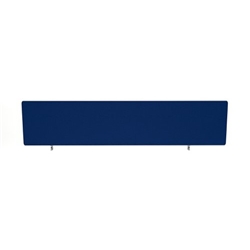 Impulse Plus Oblong 400/1600 Desktop Screen Rounded Corners Powder Blue Fabric Light Grey Edges