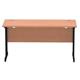 Impulse 1400 x 600mm Straight Desk Beech Top Black Cantilever Leg
