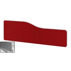 Impulse Plus Wave 300/1500 Backdrop Screen Rounded Corners Burgundy Fabric Light Grey Edges