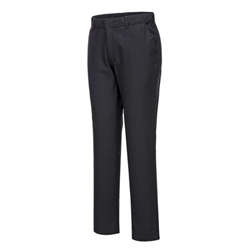 Portwest Stretch Slim Chino Trousers 30 Blk Short