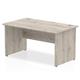 Impulse 1400 x 800mm Straight Desk Grey Oak Top Panel End Leg