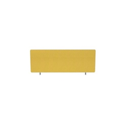 Impulse Plus Oblong 400/1000 Desktop Screen Rounded Corners Beige Fabric Light Grey Edges