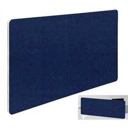 Impulse Plus Oblong 400/600 Backdrop Screen Rounded Corners Royal Blue Fabric Light Grey Edges