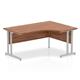 Impulse Cantilever 1600 Right Hand Crescent Desk Walnut