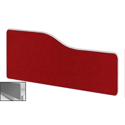 Impulse Plus Wave 300/600 Backdrop Screen Rounded Corners Burgundy Fabric Light Grey Edges