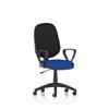 Eclipse I Lever Task Operator Chair Black Back Serene Colour Seat With Loop Arms Ref KCUP0793