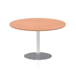 Italia 1200mm Poseur Round Table Beech Top 725mm High Leg