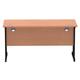 Impulse 1400 x 600mm Straight Desk Beech Top Black Cantilever Leg