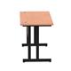 Impulse 1200 x 600mm Straight Desk Beech Top Black Cantilever Leg