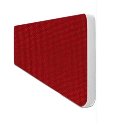 Impulse Plus Oblong 300/600 Desktop Screen Rounded Corners Burgundy Fabric Light Grey Edges