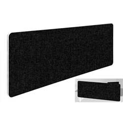 Impulse Plus Oblong 300/1200 Backdrop Screen Rounded Corners Black Fabric Light Grey Edges