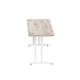 Impulse 1800 x 600mm Straight Desk Grey Oak Top White Cantilever Leg