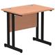 Impulse 800 x 600mm Straight Desk Beech Top Black Cantilever Leg