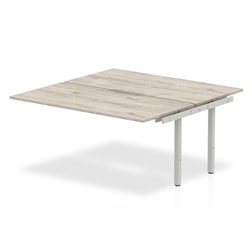 Evolve Plus 1200mm B2B Ext Kit Grey Oak Top Silver Frame