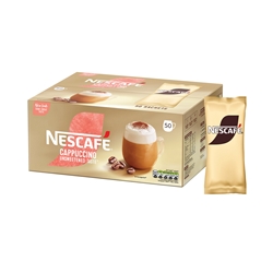 Nescafe Gold Cappuccino Unsweetened Instant Coffee Sachets (Pack of 50) 12405012