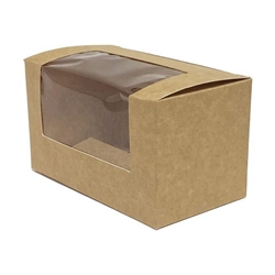 Fiesta Recyclable Bloomer Box with PET Window 70x125mm (500 pack)