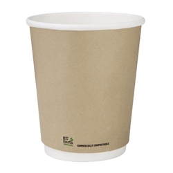 Fiesta Compostable Coffee Cups Double Wall 227ml / 8oz (25 Pack)