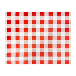 Fiesta Compostable Red Gingham Greaseproof Sheets 380x310mm (Pack 200)