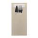 Europochette Extra Size Champagne Cutlery Pouch with White Airlaid Napkin (200 pack)
