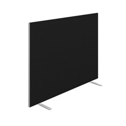 1600W X 1200H Upholstered Floor Standing Screen Straight - Black Ref FST1612SBK
