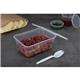 Fiesta Recyclable Plastic Microwavable Containers with Lid Large 1000ml (250 Pack)