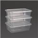 Fiesta Recyclable Plastic Microwavable Containers with Lid Medium 650ml (250 Pack)