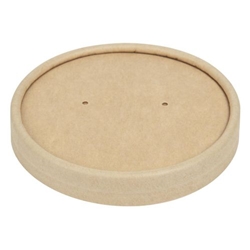 Colpac Recyclable Kraft Microwavable Soup Cup Lids 8oz and 12oz (500 pack)