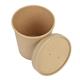 Colpac Recyclable Kraft Microwavable Soup Cup Lids 450ml (500 pack)